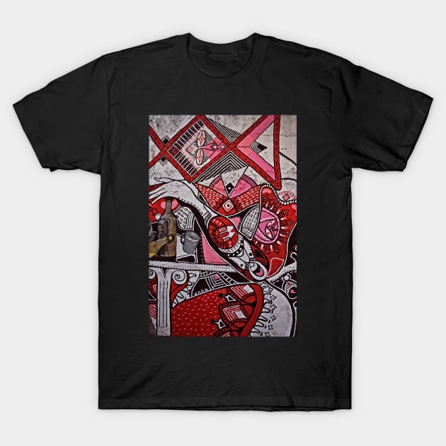 Graffiti in Red, White and Black T-Shirt by machare